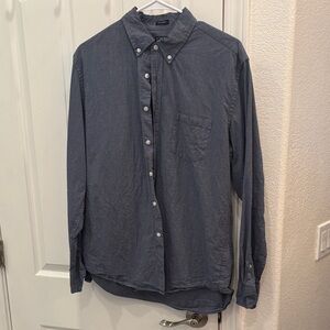 J. Crew Men's Slate Blue Casual Button-Down Shirt